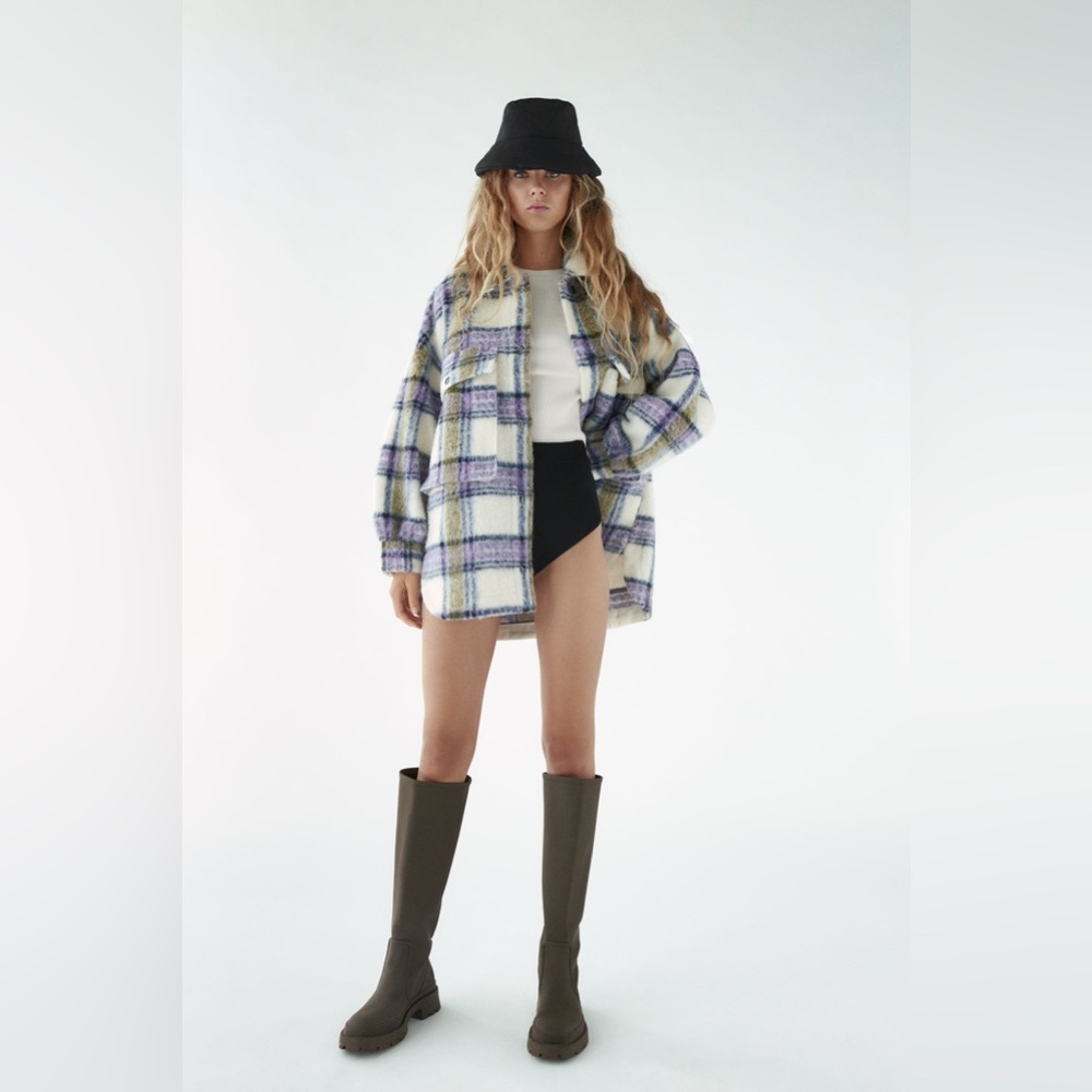 ZARA Plaid Shacket